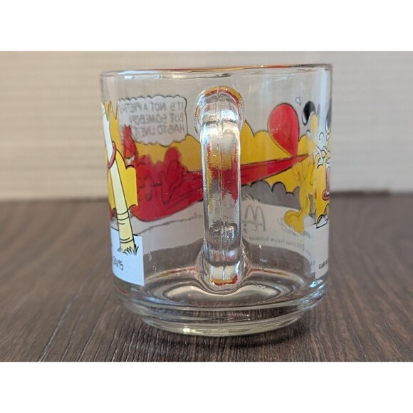 VTG 1978 McDonalds Garfield Glass Coffee Mug Its Not a Pretty Life Jim Davis - Picture 4 of 6